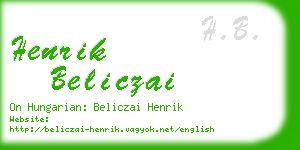 henrik beliczai business card